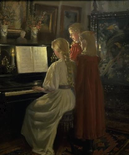 Michael Ancher Children Singing oil painting picture